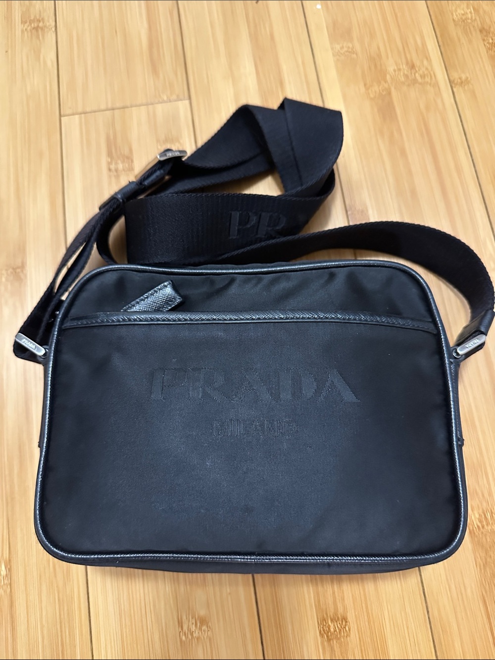Prada Black Nylon Messenger Crossbody Bag - Picture 2 of 7